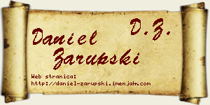 Daniel Zarupski vizit kartica